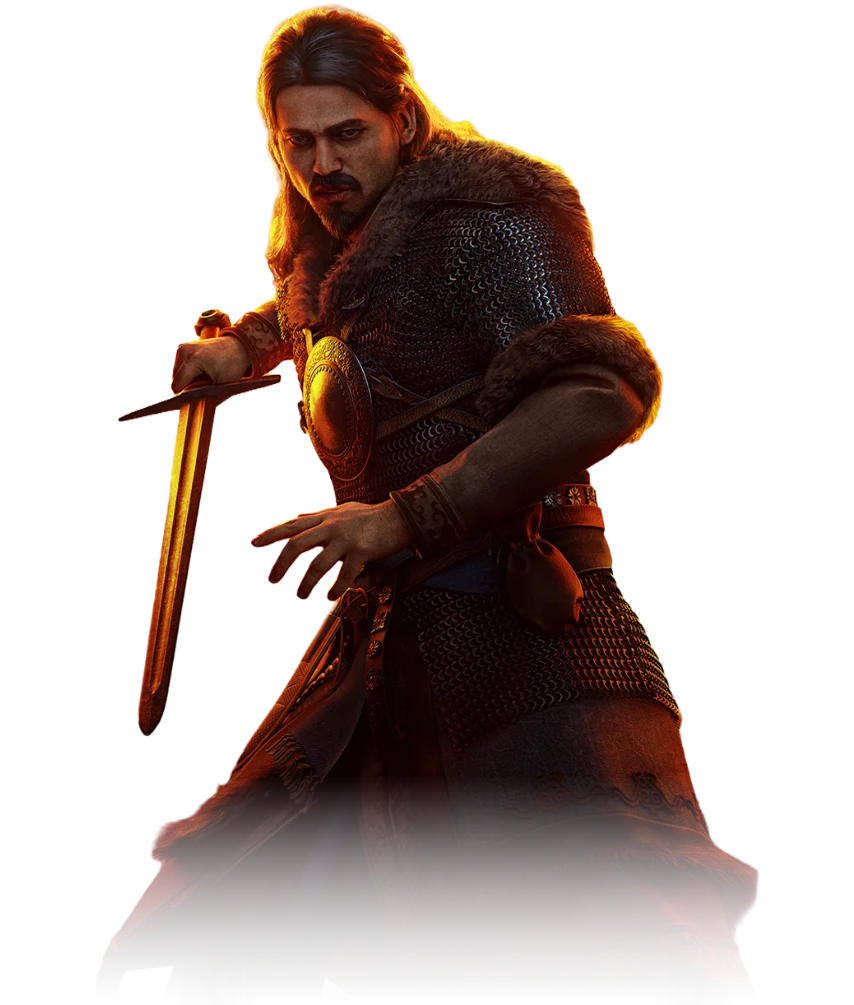 Official character art of Marat wearing mail and carrying a sword